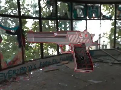 Desert Eagle Low-poly 3D model shop