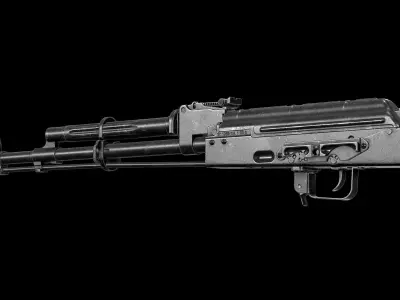 AK74 Receiver Low-poly 3D model