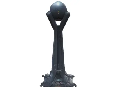 scifi post 3D model