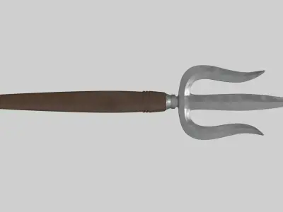 Tombak Trisula  Low-poly 3D model