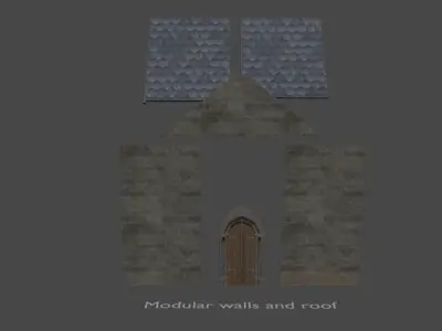 Sighiskor Village - Church Modular Props Low-poly 3D model