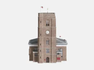 3D England building Old church 3D model