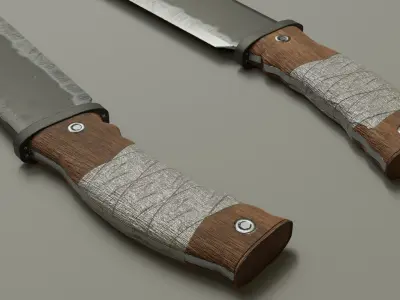Survival Machete Low-poly 3D model purchase