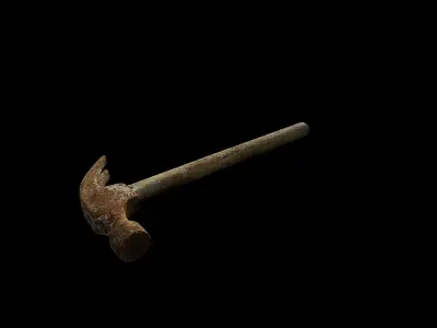 Anydrafts Old claw hammer 03 Low-poly 3D model