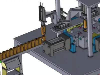 Automatic Shell Punching Machine with Pick and Place System 3D model