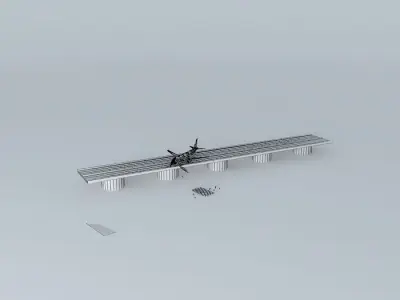 4MB long piece of metal Free 3D model
