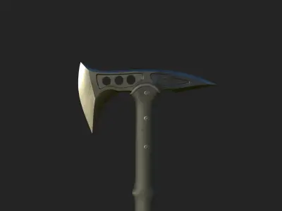 Tactical tomahawk Low-poly 3D model