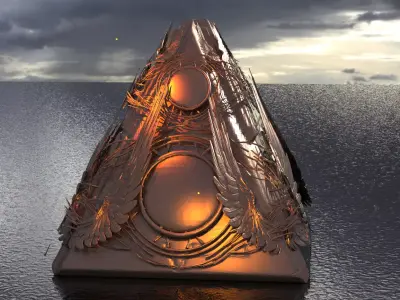 New Egypt Pyramid clock  3D model