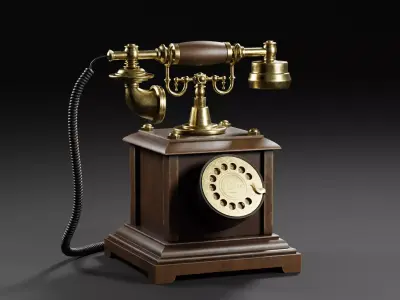 Vintage Rotary Telephone 3D model