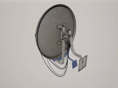 Satellite Dish Antenna Low-poly 3D model buy