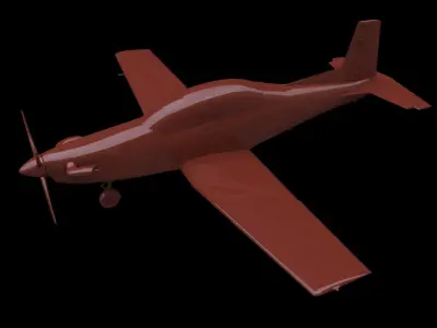 Pilatus PC-9 Free low-poly 3D model