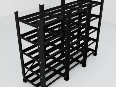 Rack With Battery - level 5 3D model