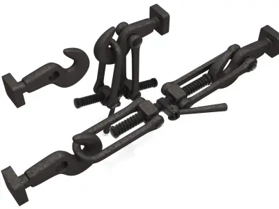 Railway Screwlink coupling arm 3D model