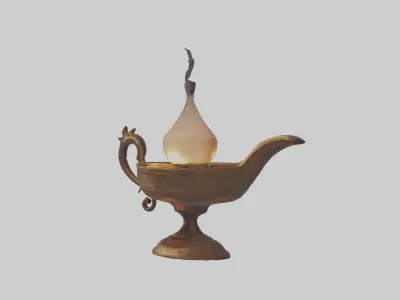 Oillamp Model Low-poly 3D model