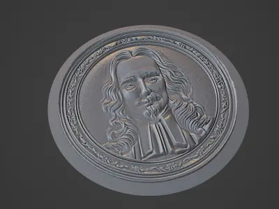 Voltaire Medallion 3D print model
