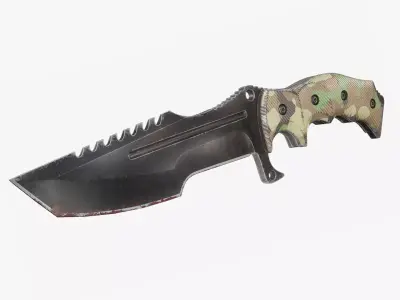 Tactical Combat Knife V4 Low-poly 3D model
