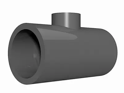 PVC Reducing Tees - Socket Ends x BSP Female Free 3D model