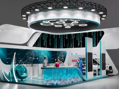 exhibition scene 3D model