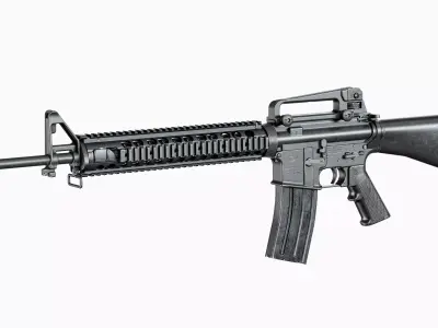 M16 Modular Colt M16A4 AR 15 Low-poly 3D model