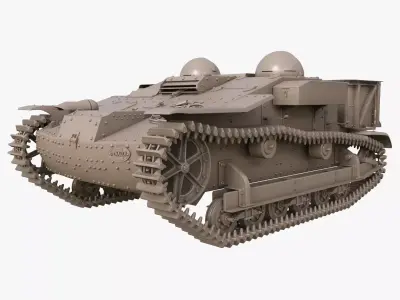 UE Tractor Clay Mentalray 3D model