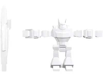 Low-Poly Mecha Robot Character Low-poly 3D model