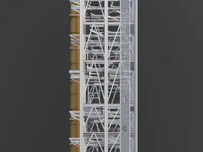 Industrial building 2320 3D model