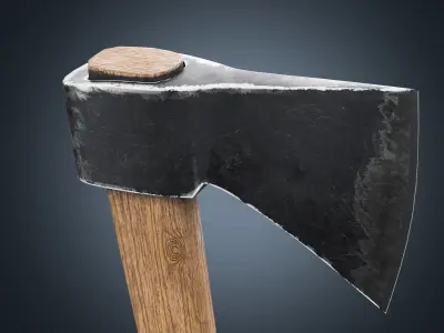 Wood Axe - Game Ready PBR Low-poly 3D model