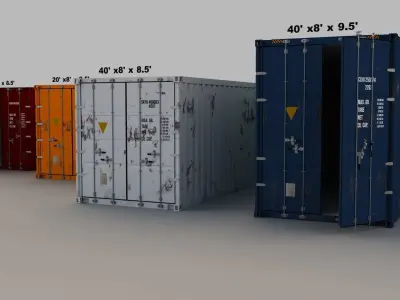 Container 3D model 4