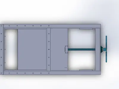 800 X 800 mm SLIDE VALVE 3D model