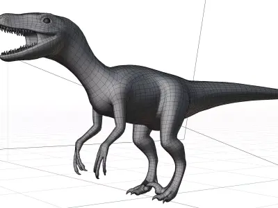 Raptor Low-poly 3D model buy