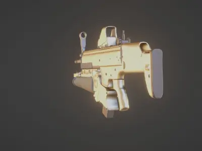 FN SCAR  Low-poly 3D model
