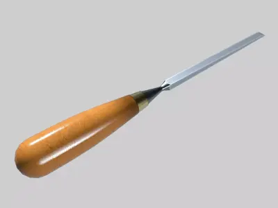Mortice Chisel Low-poly 3D model