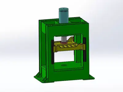 200 TON HYDRAULIC PRESS 3D model