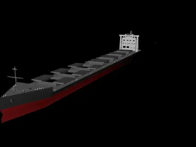 Cargo Ship  Low-poly 3D model buy
