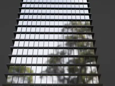 Skyscraper Glass office Tower  Low Poly Architecture 3D Model 3D model