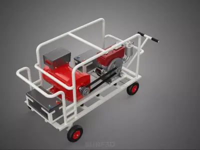 LARGE POWER BANK CHARGING STATION DIESEL GENERATOR SET GENSET KW 3D model