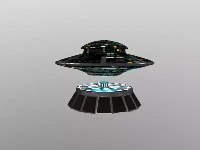 Low Poly Ufo spaceship Free low-poly 3D model