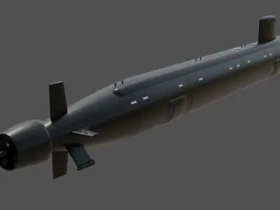 US Submarine Virginia SSN-774 Low-poly 3D model