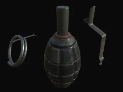 F1 Grenade Low-poly 3D model purchase