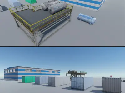 Industrial Props and Warehouse Vol 2 Low-poly 3D model