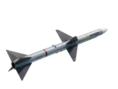 USAAF AIM-7P AIM7 Sparrow air-to-air missile 3D model