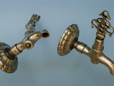 Antique Turkish Faucet Low-poly 3D model