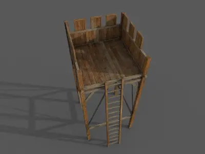 Guard Tower 3D Model  Low-poly 3D model