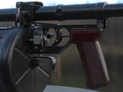 6G30 Grenade Launcher Low-poly 3D model