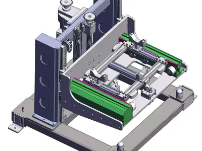 Heavy-duty ball screw jack 3D model