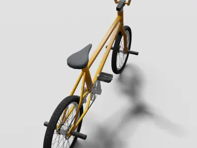 BMX Bike - Orange Low-poly 3D model