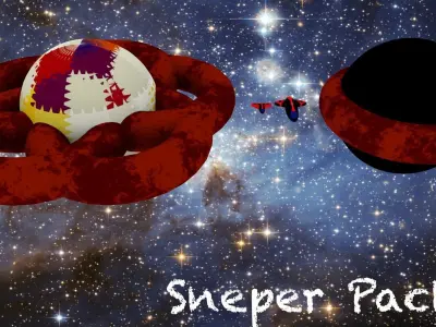 Spaceships Sneper Pack 1 Free low-poly 3D model