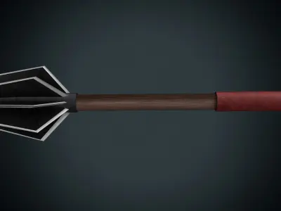 Stonebreaker arrow with handle Low-poly 3D model
