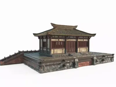 Asian ancient architecture small palace 3D model