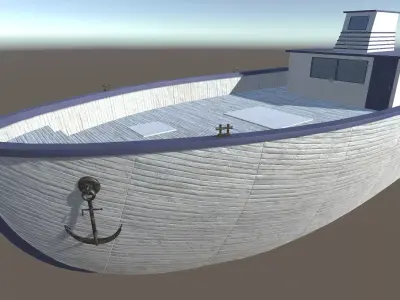 Boat LowPoly Low-poly 3D model